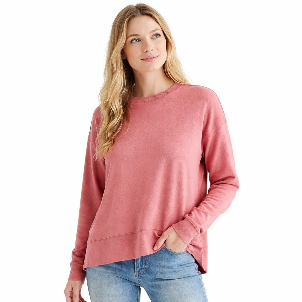 NWT Lucky Brand Cloud Jersey Sweatshirt XL Canyon Rose